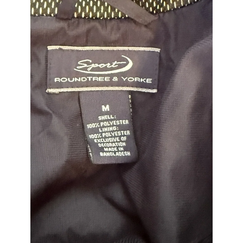 Roundtree & Yorke Sport Mens Jacket Blue Windbreaker‎ Vintage Medium Pockets GUC
